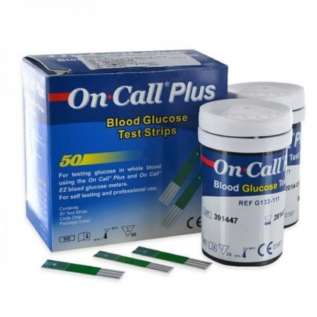 Тест-полоски On Call Plus 50 шт упаковка Acon (2559-4158) - изображение 2
