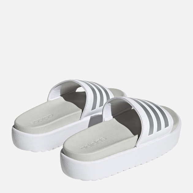 Klapki damskie na platformie adidas Adilette Platform IE9703 40.5 Białe (4066754066637) - obraz 4