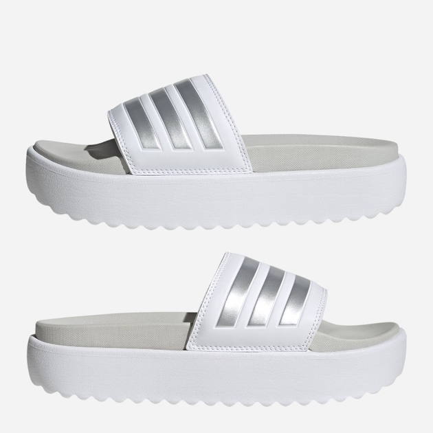 Klapki damskie na platformie adidas Adilette Platform IE9703 40.5 Białe (4066754066637) - obraz 9