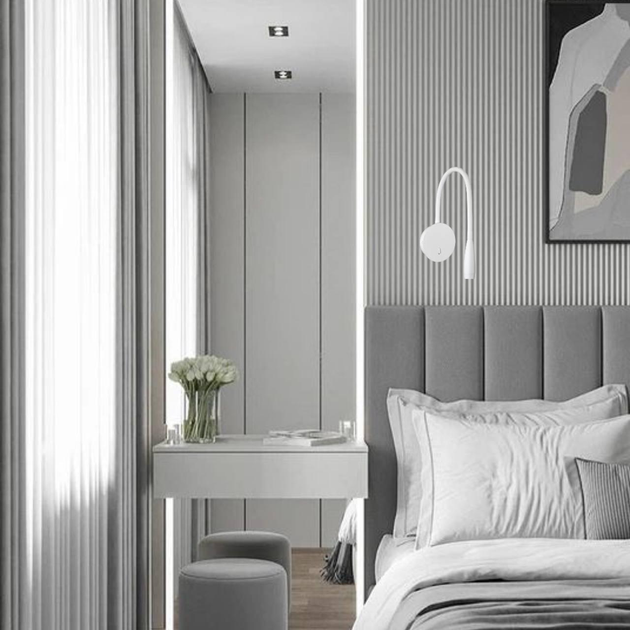 Белое светодиодное прикроватное бра (920-V35D35C WH) - изображение 2