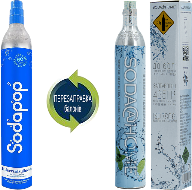 Заправка-обмен баллонов CO2 (425г) SodaPOP для аппаратов газирования воды, сифонов и содамейкеров СО2 - изображение 2