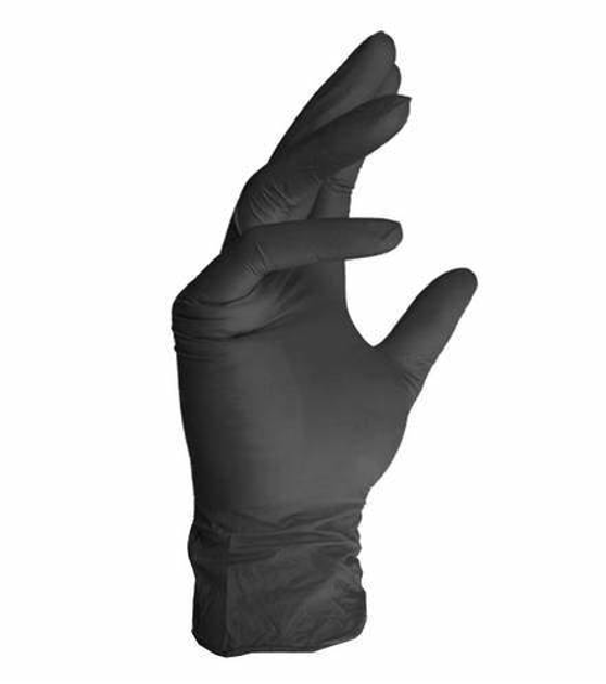 Перчатки Doloni нітрілові одноразові чорні розмір М (3809) - изображение 1