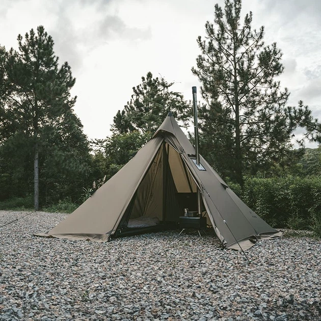 Намет із гострою верхівкою Naturehike CNK2300ZP025, коричневий - зображення 4