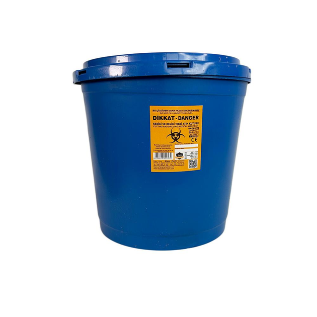 Контейнер для утилизации медицинских отходов 20 л, вторичный пластик, синий - изображение 2