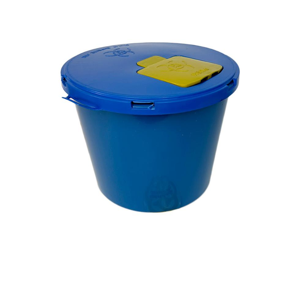 Контейнер для медицинских отходов 8 л, вторичный пластик, синий - изображение 2