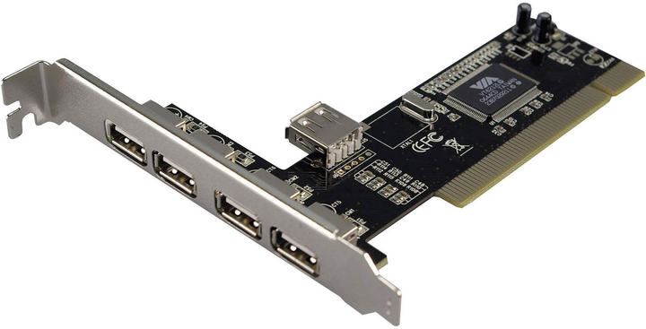 Плата розширення Logilink PC0028 PCI to USB 2.0 4+1x (4260113563526) - зображення 1