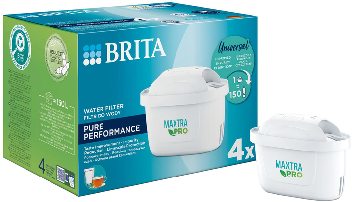 Wkład do dzbanków filtrujących Brita Maxtra Pro Pure Performance 4 szt (1051757) - obraz 1