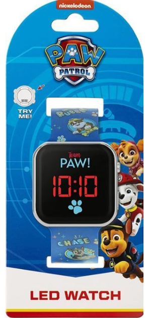 Zegarek cyfrowy Kids Euroswan LED z kalendarzem Paw Patrol PAW4354 (8435507877657) - obraz 1