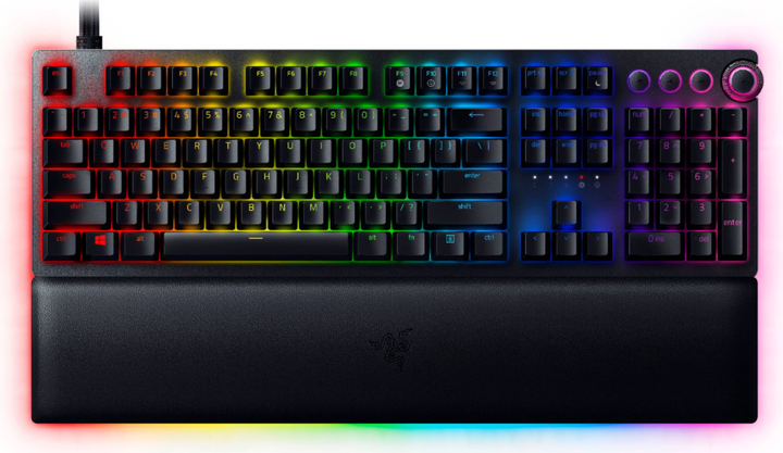Клавіатура дротова Razer Huntsman V2 Optical Clicky Purple Switch US Layout Black (RZ03-03930300-R3M1) - зображення 3