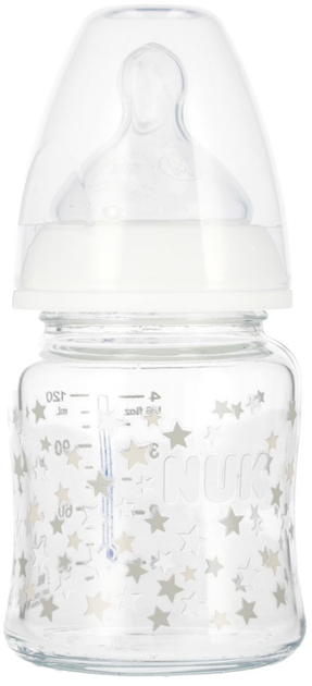 Скляна пляшечка для годування Nuk First Choice Біла 120 мл (4008600441489) - зображення 1