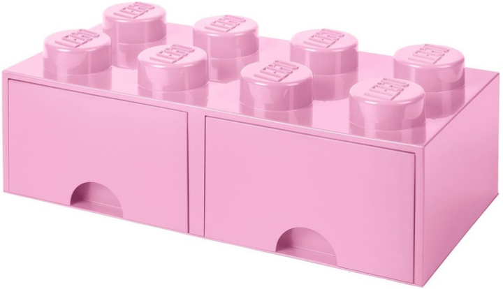 Pudełko LEGO Brick Drawer 8 z szufladą i ośmioma wypustkami Różowy (40061738) - obraz 2