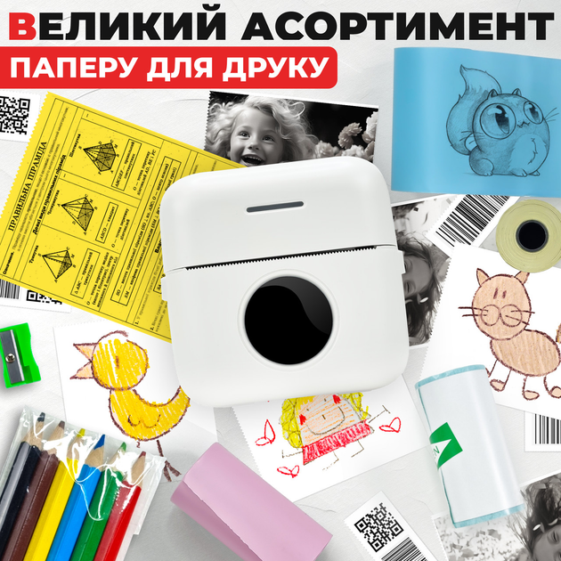 Портативный минипринтер Jetix Mini Printer с Bluetooth для термопечати без чернил со смартфона (JMP-S-RA) - изображение 10