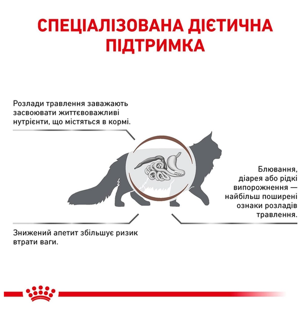 Сухой корм для котов Royal Canin Gastro Intestinal Moderate Calorie 2 кг 4008020 - Фото 3 Сухой корм для котов Royal Canin Gastro Intestinal Moderate Calorie 2 кг 4008020 - изображение 3