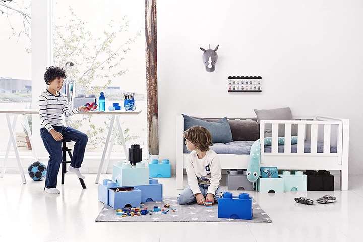 Pudełko LEGO Storage Brick 8 z szufladą i ośmioma wypustkami Aqua Blue (40061742) - obraz 8