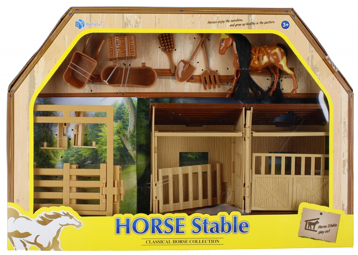 Zestaw do zabawy Mega Creative Horse Stable z akcesoriami (5905523601367) - obraz 1