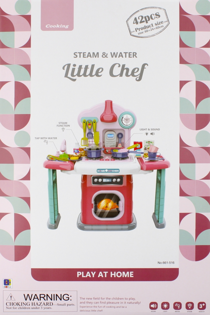 Кухонний набір Mega Creative Little Chef Steam and Water з аксесуарами 42 предмети (5904335842081) - зображення 1