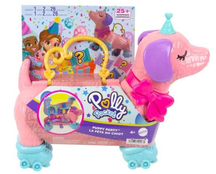 Zestaw do zabawy z figurkami Mattel Polly Pocket Dog Party (0194735108848) - obraz 1