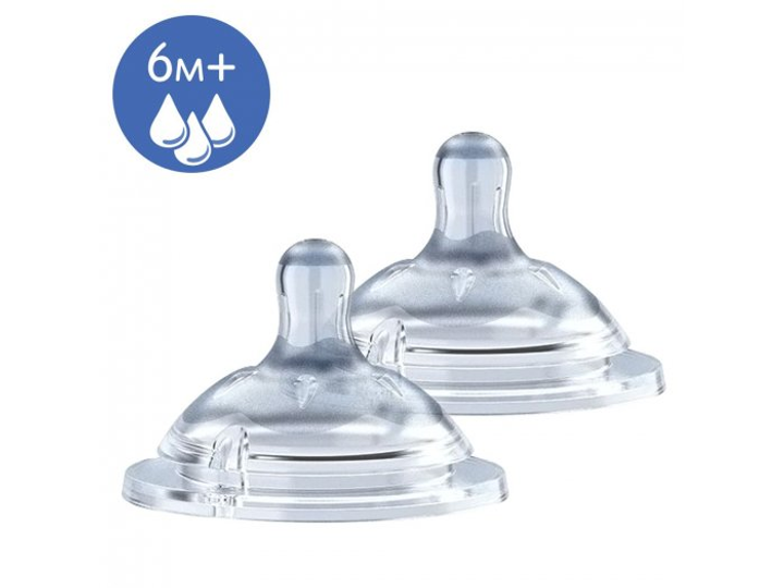 Соска силіконова Natural Feeling, швидкий потік, Chicco (2 шт.), 81047.20 - зображення 1