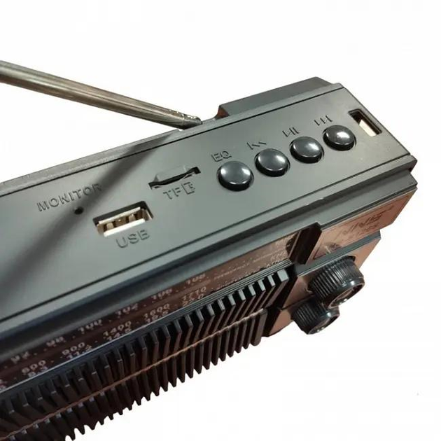 Портативний радіоприймач на акумуляторі з сонячною панеллю Rotosonic XB-122URT USB TF - зображення 2