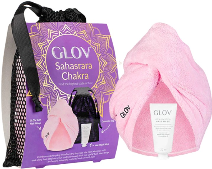 Zestaw do pielęgnacji włosów Glov Sahasrara Chakra Soft Hair Wrap Turban do włosów + Maska do włosów 30 ml (5907440742086) - obraz 1