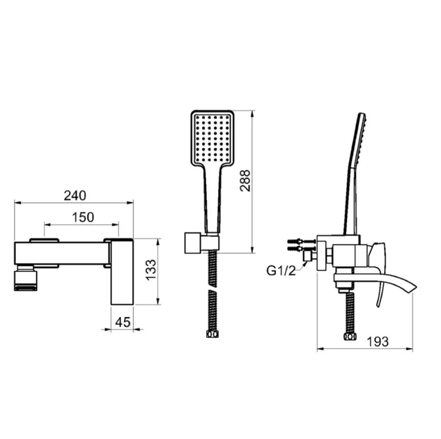 Смеситель для ванны GAPPO G3207-6, черный - изображение 8