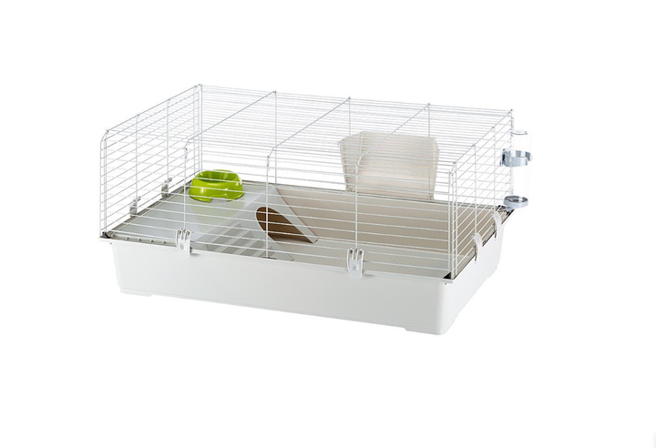 Клітка для кроликів та морських свинок Ferplast Rabbit 100 світло-сіра 95х57х46 см 57052370 - зображення 3