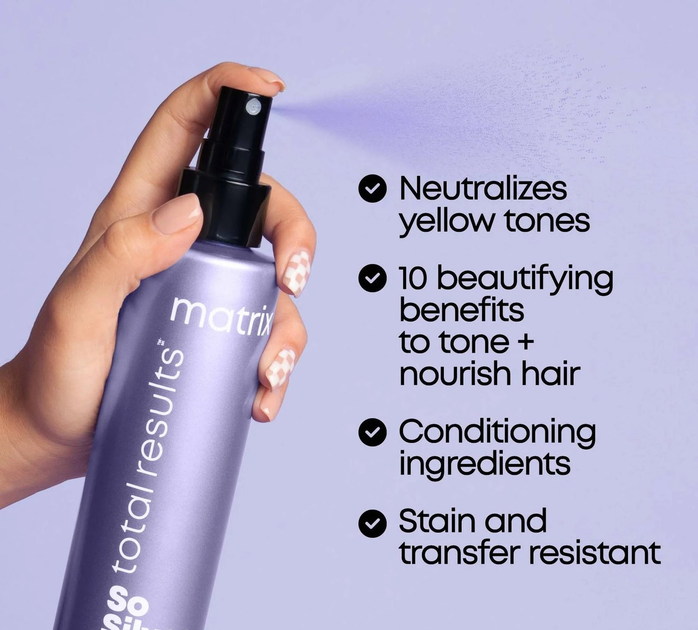 Спрей для волосся Matrix Total Results So Silver All-In-One Toning Spray for Blonde and Silver Hair 200 мл (884486496485) - зображення 2