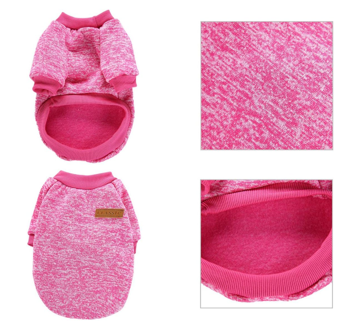 Кофта для собак та котів EcoToys Bright Pink XS ряба яскраво-рожева A: 20 см B: 31 см C: 19 см 7098 - Фото 7 Кофта для собак та котів EcoToys Bright Pink XS ряба яскраво-рожева A: 20 см B: 31 см C: 19 см 7098 - зображення 7
