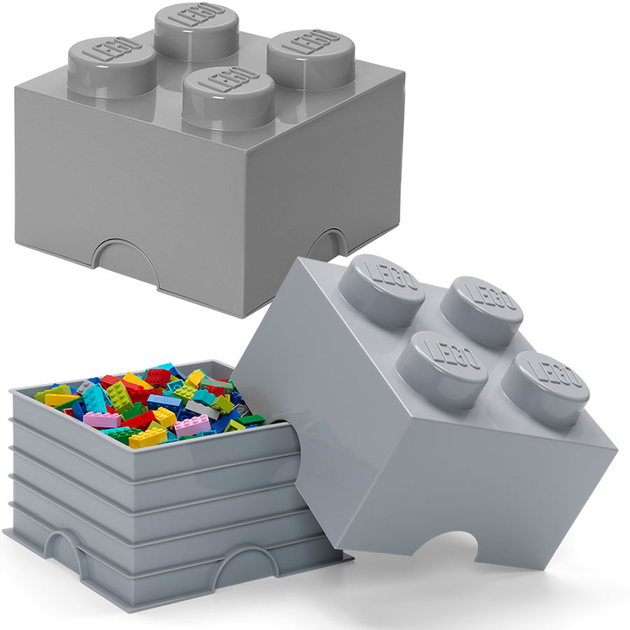Контейнер для зберігання LEGO Storage Brick 4 Сірий (40031740) - зображення 3