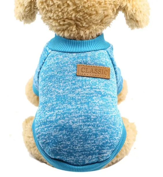 Кофта для собак та котів EcoToys Lake Blue S ряба блакитна A: 25 см B: 34 см C: 20 см 7087 - Фото 5 Кофта для собак та котів EcoToys Lake Blue S ряба блакитна A: 25 см B: 34 см C: 20 см 7087 - зображення 5