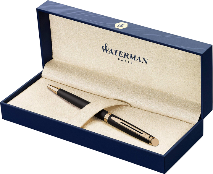 Długopis Waterman Hemisphere Matt Black GT Ballpoint Pen Niebieski (3501170920770) - obraz 1