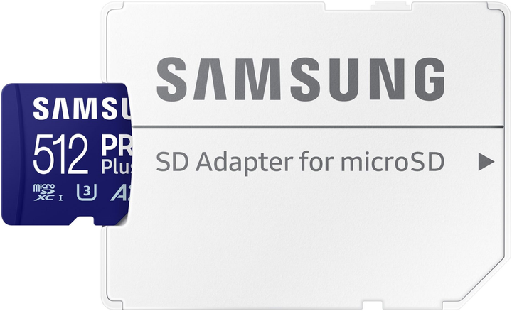 Карта памяти Samsung PRO Plus microSDXC 512GB Class 10 UHS-I U3 V30 A2 + SD адаптер (MB-MD512SA/EU) - изображение 5
