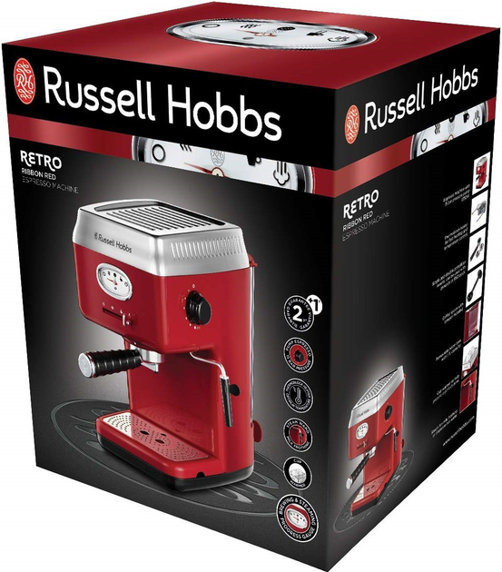 Ekspres do kawy kolbowy Russell Hobbs Retro 28250-56 (5038061111422) - obraz 9