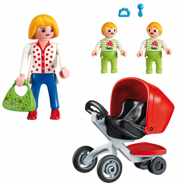 Klocki Playmobil Wózek dla bliźniaków City Life 5573 (4008789055736) - obraz 3