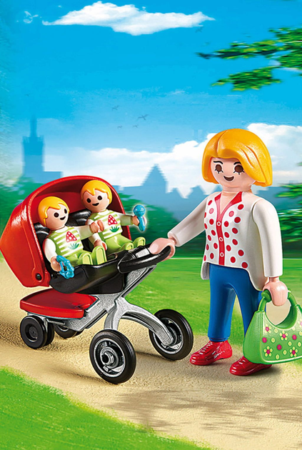 Klocki Playmobil Wózek dla bliźniaków City Life 5573 (4008789055736) - obraz 4