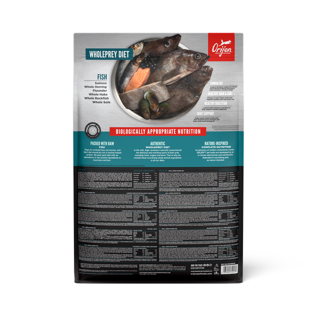 Сухий корм для собак малих порід ORIJEN (Оріджен) SMALL BREED Marine Fish з рибою, 4.5 кг - Фото 5 Сухий корм для собак малих порід ORIJEN (Оріджен) SMALL BREED Marine Fish з рибою, 4.5 кг - изображение 5