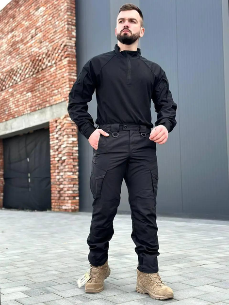 Тактичний костюм Убакс + штаний кайман чорного кольору Поліція ДСНС 56 - зображення 1