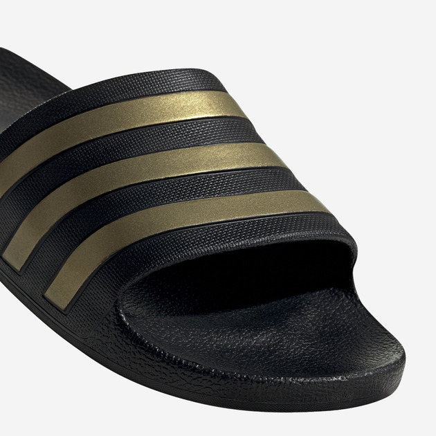 Чоловічі шльопанці для пляжу Adidas Adilette Aqua EG1758 44.5 Чорні з золотистим (4062051398020) - зображення 7