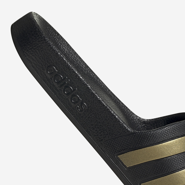 Чоловічі шльопанці для пляжу Adidas Adilette Aqua EG1758 44.5 Чорні з золотистим (4062051398020) - зображення 8
