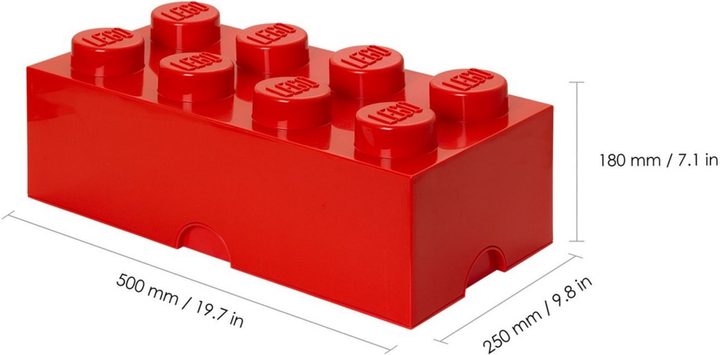 Контейнер у формі блоку LEGO Storage Brick 8 Червоний (40041730) - зображення 4
