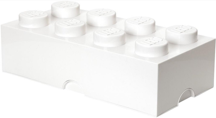 Pojemnik w kształcie klocka LEGO Storage Brick 8 Biały (40041735) - obraz 1