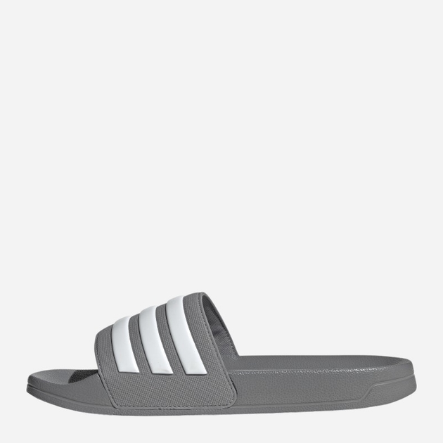 Чоловічі шльопанці для пляжу Adidas Adilette Shower Slides GY1891 46 Сірі з білим (4065425148771) - зображення 3