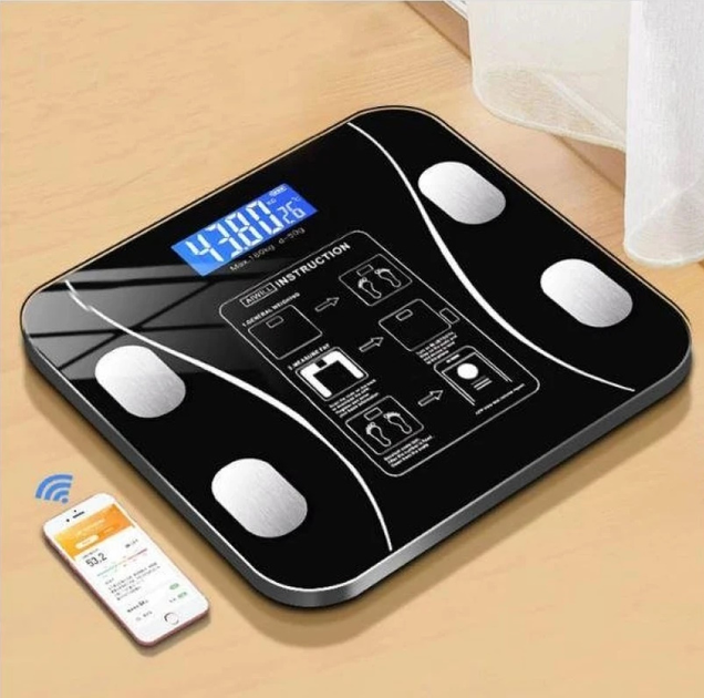 Умные напольные Smart Bluetooth фитнес весы v6185 смарт-весы с приложением Scale до 180 кг - изображение 8