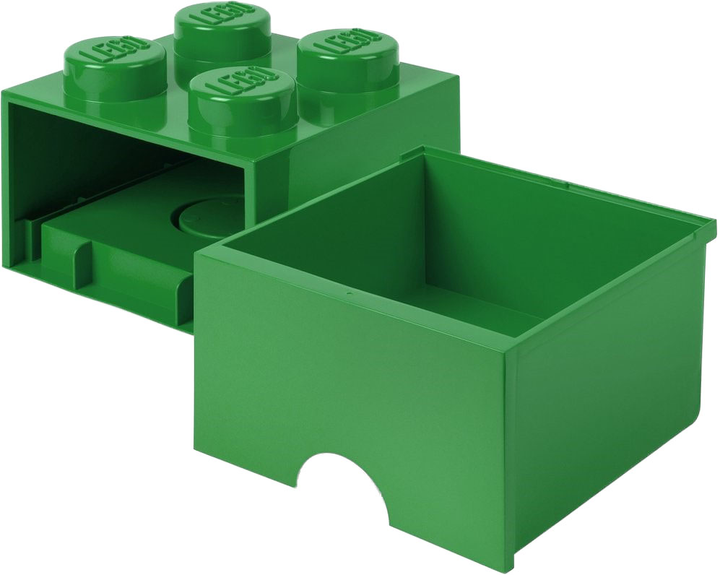 Контейнер для зберігання LEGO Storage Brick Drawer 4 з висувним ящиком Зелений (40051734) - зображення 3