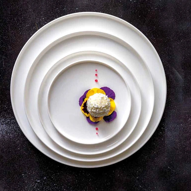 Zestaw talerzy obiadowych La Porcellana Bianca Essenziale Gourmet porcelanowych 26 cm 6 szt (P004400T26) - obraz 8