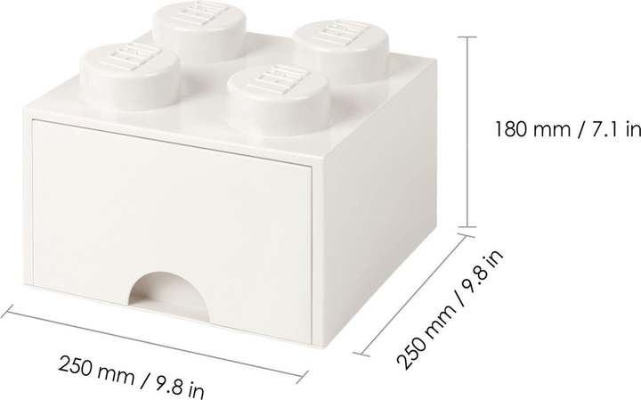 Контейнер для зберігання LEGO Storage Brick Drawer 4 з висувним ящиком Білий (40051735) - зображення 4