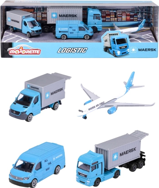 Набір транспортних засобів Majorette Maersk (3467452073360) - зображення 1