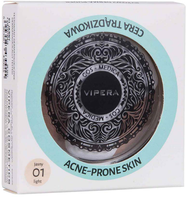 Акція на Компактна пудра Vipera Cos-Medica Smooth Finish Рисова для шкіри з акне №01 Light 13 г від Rozetka