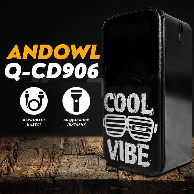 Повербанк умб 60000 mah Andowl Q-CD906X1 з usb ліхтариком дисплеєм для телефону роутера зовнішній портативний акумулятор великої ємності чорний - Фото 2 Повербанк умб 60000 mah Andowl Q-CD906X1 з usb ліхтариком дисплеєм для телефону роутера зовнішній портативний акумулятор великої ємності чорний - зображення 2