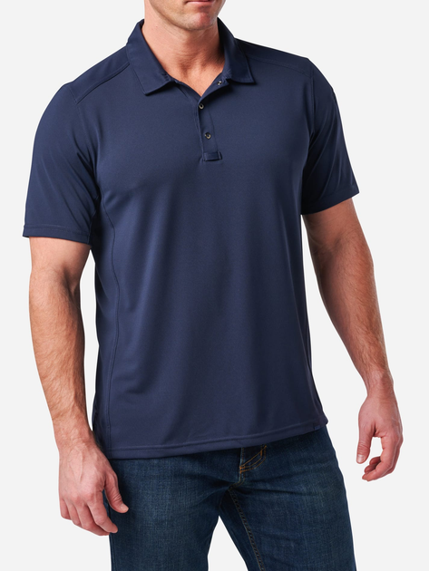 Тактическая футболка мужская 5.11 Tactical Paramount Chest Polo 41298-721 XL [721] Pacific Navy (888579740561) - изображение 2